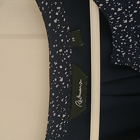 Size 2x Navy/White dress (Reitmans) - Picture 3 of 6